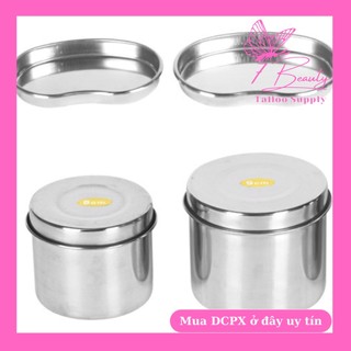 Bộ Khay Hũ Inox Chuyên Dùng Trong Phun Xăm,Spa