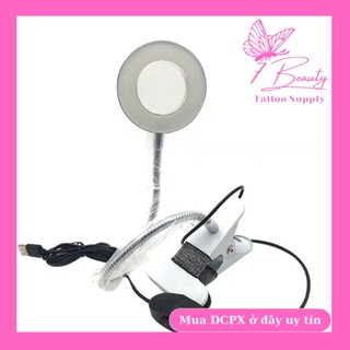 ĐÈN LED MINI(GỒM SẠC) KẸP BÀN LÀM NAIL,NỐI MI,PHUN XĂM 2 CHẾ ĐỘ SÁNG