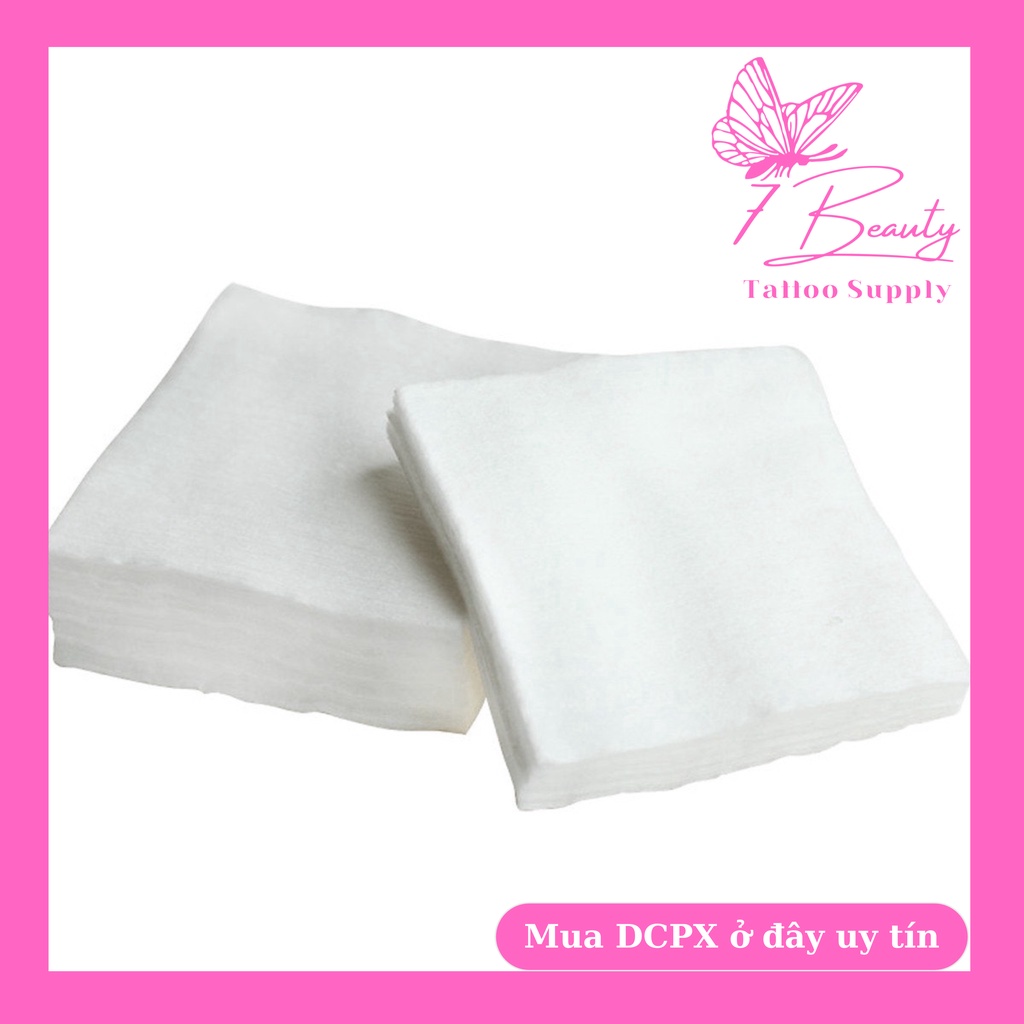 Bông Bạch Tuyết Và Bông Sợi Cắt Sẵn-Tẩy Trang-Lau Mực Phun Xăm