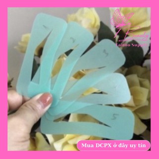 Khuôn kẻ vẽ lông mày 5 dáng màu xanh
