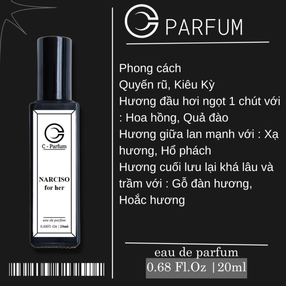 Nước Hoa Mini Nữ Narciso For Her edp vial 5ml chính hãng C Parfum thơm lâu hương quyến rũ sang trọng