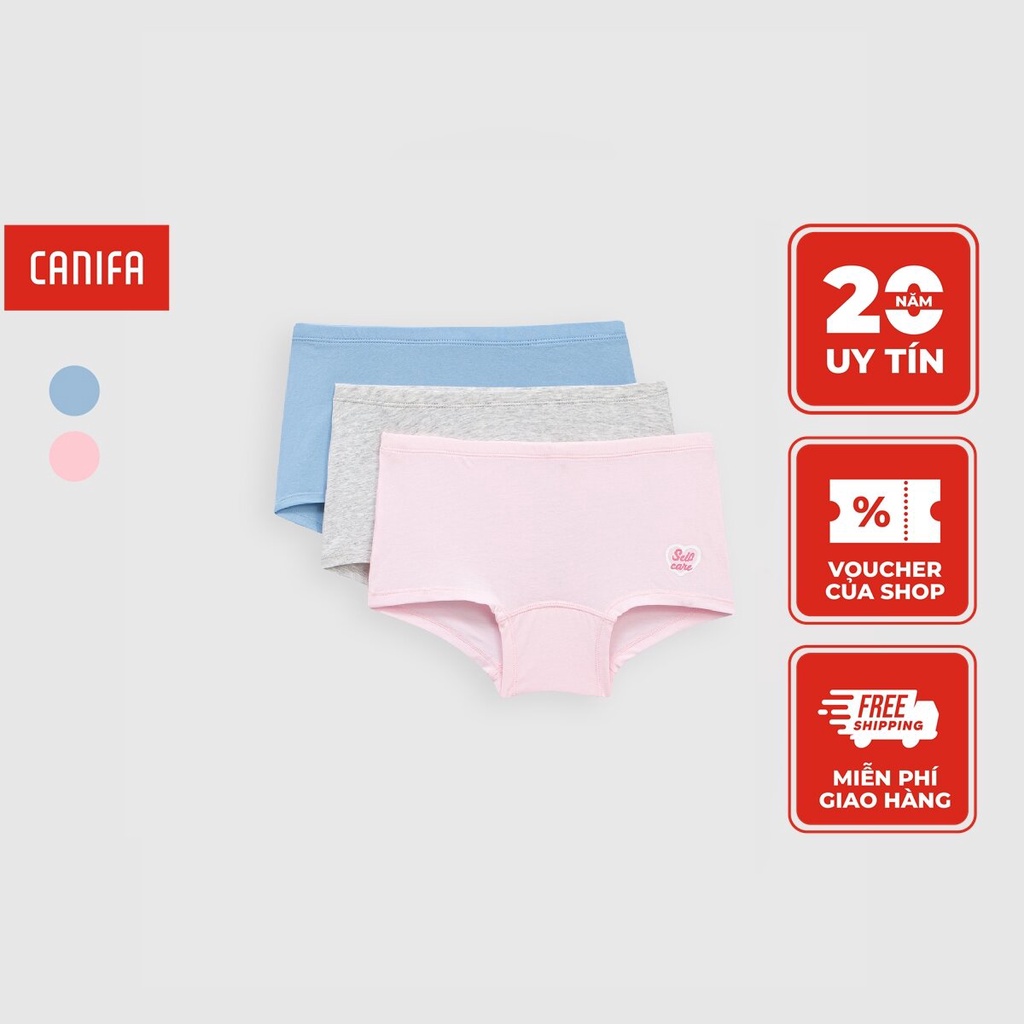 Combo 3 quần lót bé gái CANIFA chất liệu cotton co giãn in nhỏ 1US23A005