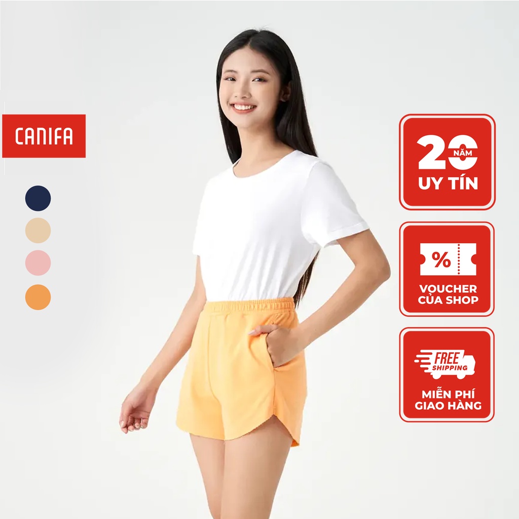 Quần sooc nữ CANIFA chất liệu cotton pha 6LB23S002