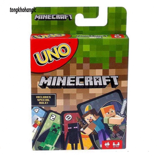 Bộ bài UNO phong thái Minecraft đảm bảo chất lượng cao tiện lợi