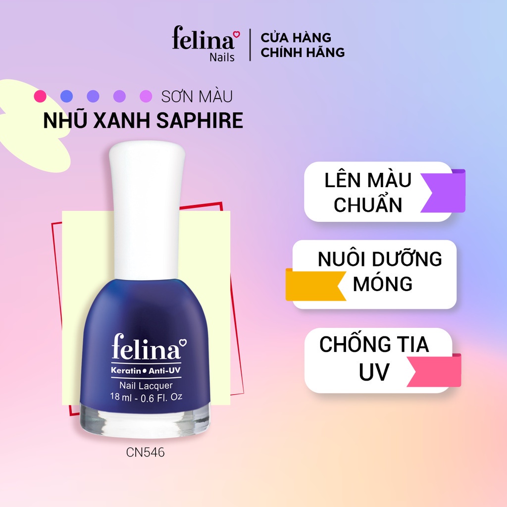 [Mã FRANCIA50 giảm 50% đơn 0] Sơn móng tay Felina Nail 18ml - màu mới