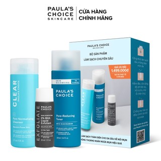 [Mã COSPAU1A giảm 8% đơn 400K] Bộ Sản Phẩm Làm Sạch, Ngăn Ngừa Mụn Chuyên Sâu Paula’s Choice - 6002-1350-2016
