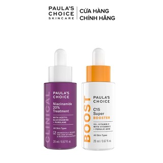 Bộ tinh chất sáng mịn và đều màu da Paula's Choice Clinical Niacinamide 20% 20ml và C15 Super Booster 20ml 8030.7770