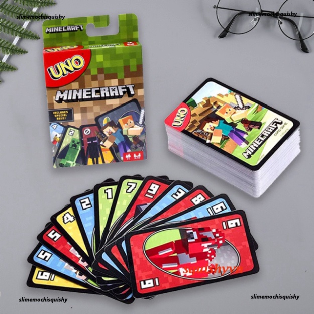 Bộ bài UNO Minecraft - Giấy bìa cứng sáng ý 112 lá
