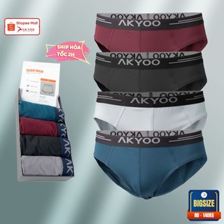 Quần Lót Nam Tam Giác Bigsize AKYOO, vải cotton thun lạnh co giãn 4 chiều thoáng khí - SIP TG