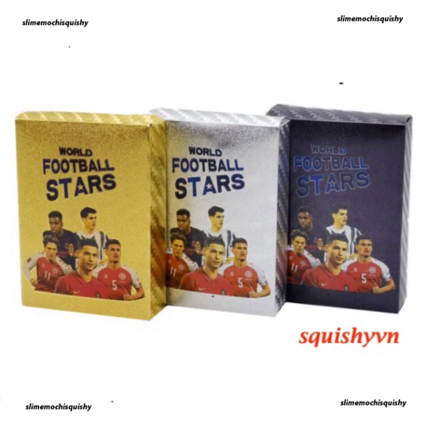 Bộ Sưu Tập 54 Thẻ Bài Hình ngôi sao sáng soccer gold color / Bạc bạn dạng Tiếng Anh LLORIS RONALDO K