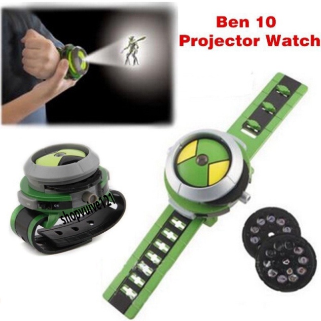 Đồng hồ chiếu hình ben 10 xịn - đồng hồ đeo tay phong thái phim thiếu nhi Ben10 chiếu hình rất dị cho trẻ