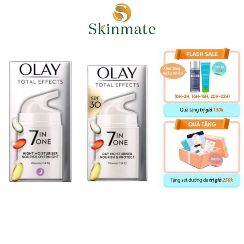 Kem Dưỡng Olay Total Effects 7 In 1 Ngày Và Đêm Dưỡng Da, Tái Tạo Và Làm Đẹp Da Một Cách Tối Ưu, Chống Lão Hóa 50Ml