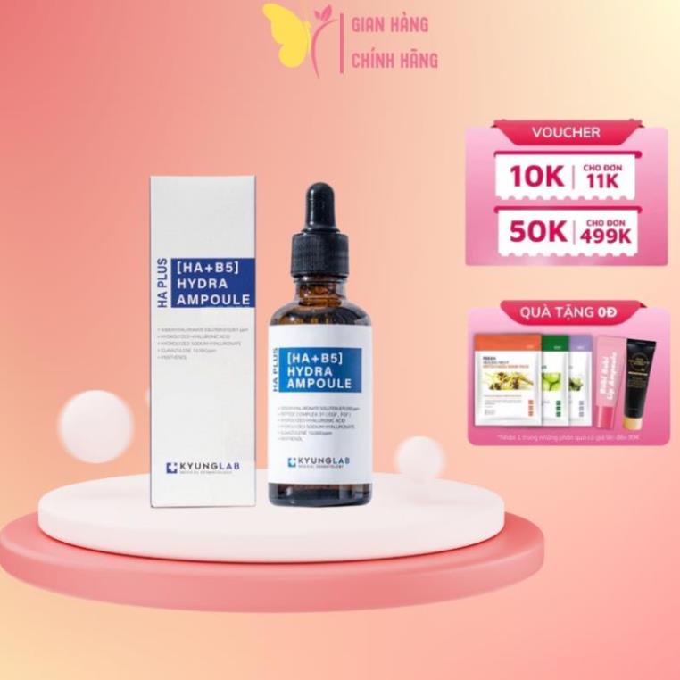 Serum HA B5 , Serum HA+B5 Kyung Lab giúp căng bóng da tức thì cải thiện tình trạng da khô, bóng tróc, làm đều màu da