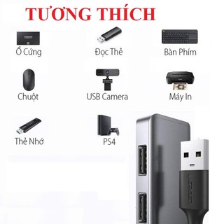 Bộ chia - Hub USB 3.0 1 ra 4 cổng (Hỗ trợ cổng nguồn phụ USB-C 5V) Ugreen 50985