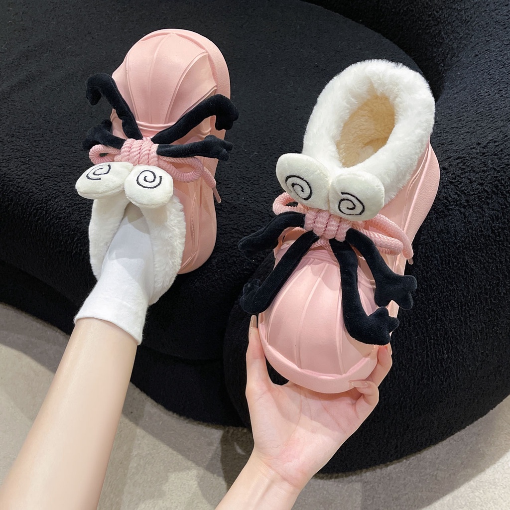 Giày cotton Lót Lông Cừu Dày Dặn Chống Thấm Nước Phong Cách Thời Trang Mới 2023