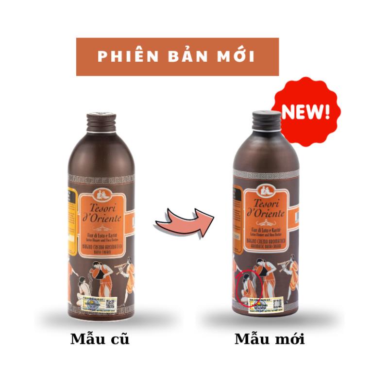 [ HÀNG CHÍNH HÃNG ] Sữa Tắm Nước Hoa Ý Tesori Hương Sen Chai Nhôm Màu Nâu 500ML - HANA