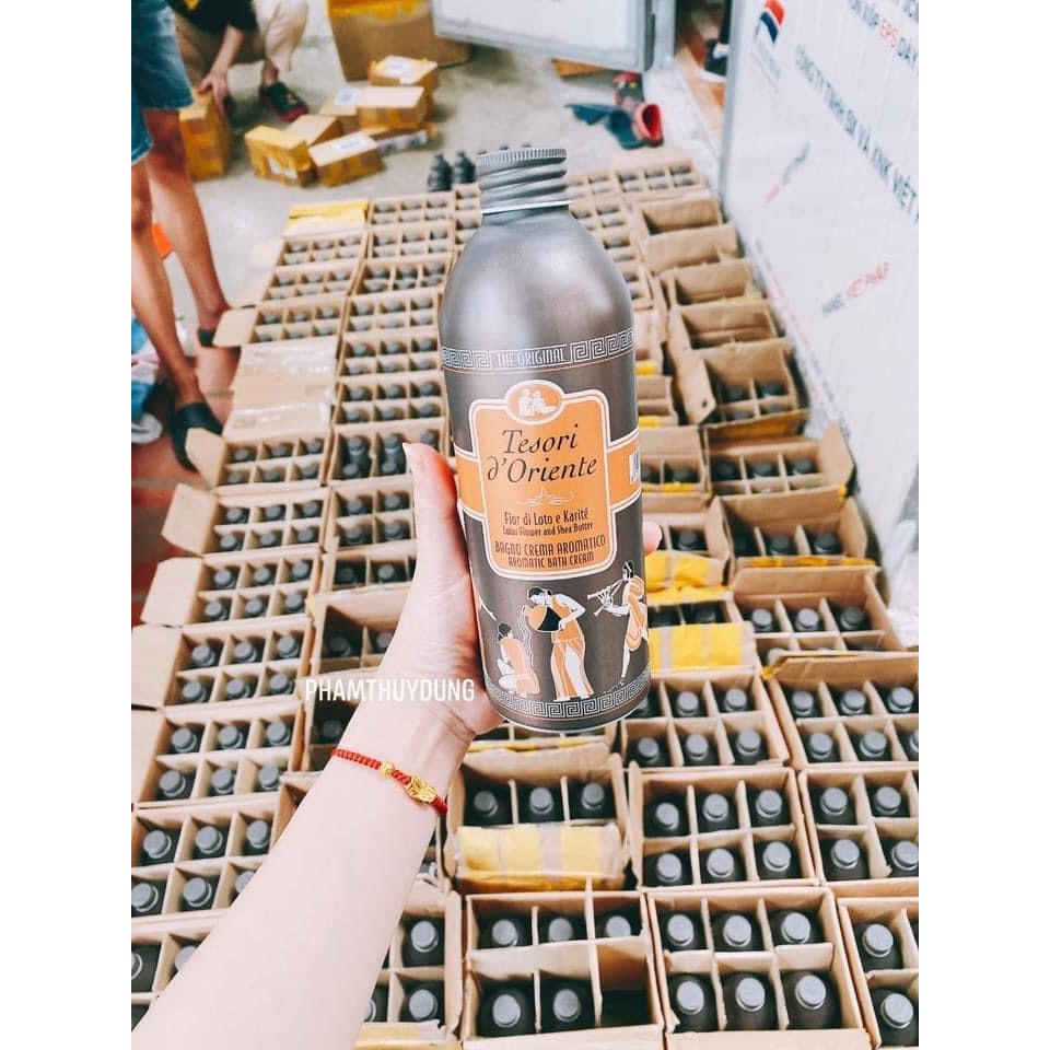 Sữa Tắm Nước Hoa Ý Tesori Hương Sen Chai Nhôm Màu Nâu 500ML - HANA