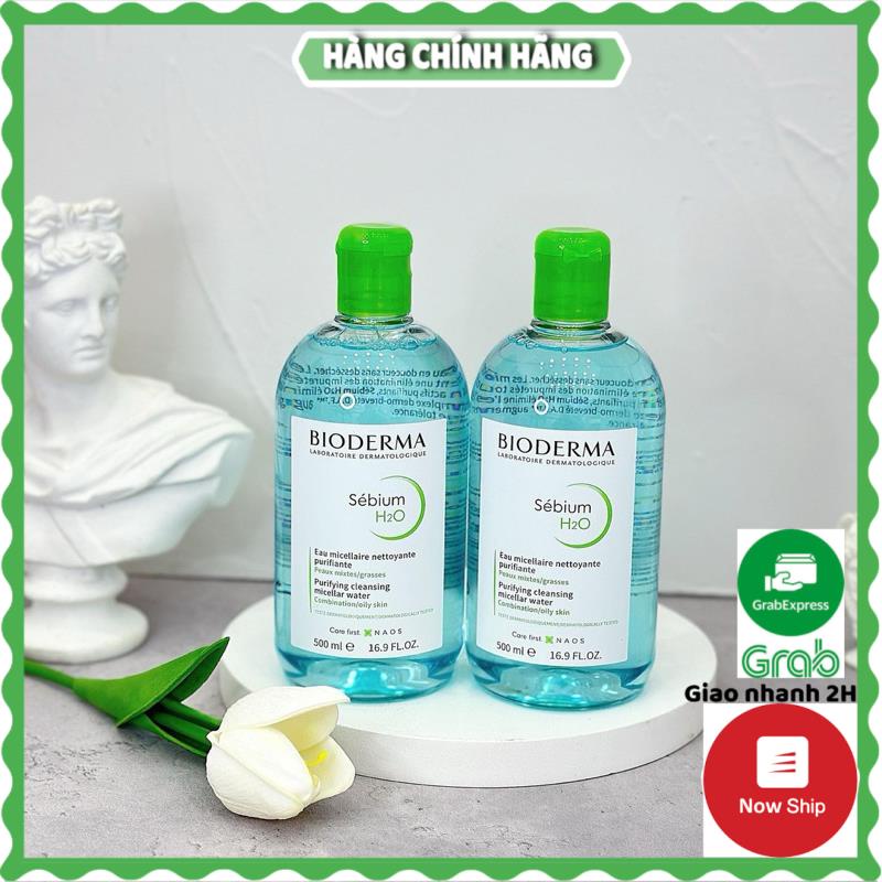 Nước tẩy trang BIODERMA 500ml Crealine, Sensibio H2O - Pháp chính hãng - HANA