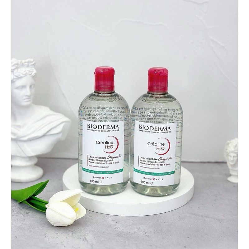 Nước tẩy trang BIODERMA 500ml Crealine, Sensibio H2O - Pháp chính hãng - HANA