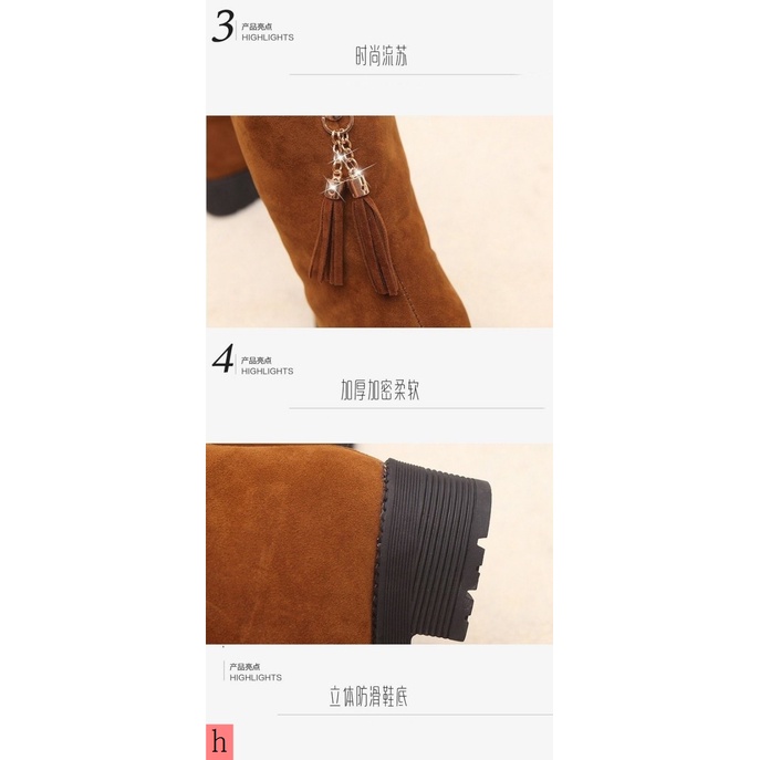 Giày Bốt Đi Tuyết Đế Dày Lót Lông Cừu Dày Dặn Phong Cách Mới Thời Trang Mùa Đông Cho Nữ