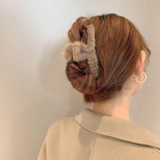 Kẹp tóc phối lông thỏ đáng yêu siêu cute cho nữ