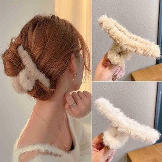 Kẹp tóc phối lông thỏ đáng yêu siêu cute cho nữ