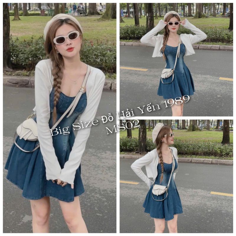 Đầm Jean Kèm Áo Khoác Big Size (55kg đến 100kg) MS02