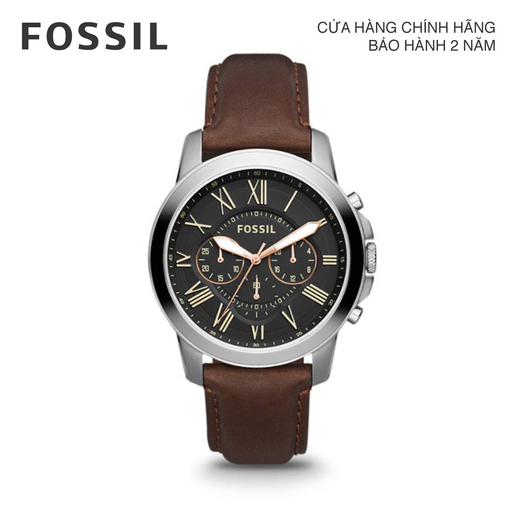 Đồng hồ nam Fossil GRANT dây da FS4813IE- màu nâu