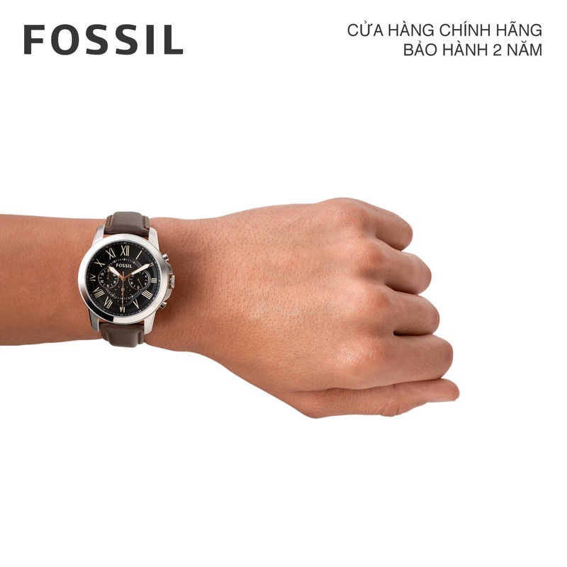 Đồng hồ nam Fossil GRANT dây da FS4813IE- màu nâu