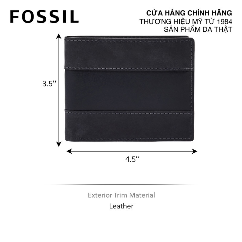 Ví da nam Fossil Everett ML4397406 - màu đen