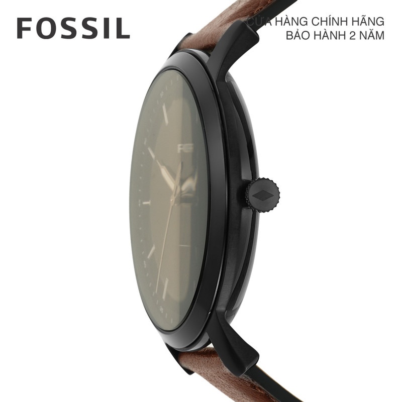 Đồng hồ nam Fossil THE MINIMALIST SOLAR FS5841 dây da - màu đen