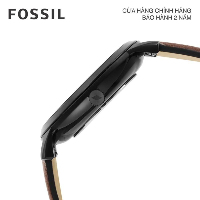 Đồng hồ nam Fossil THE MINIMALIST SOLAR FS5841 dây da - màu đen