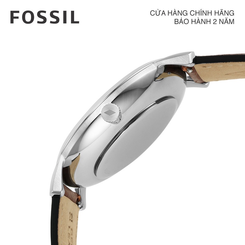 Đồng hồ nam Fossil THE MINIMALIST SOLAR FS5838 dây da, màu nâu