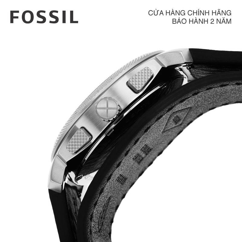 Đồng hồ nam Fossil Machine FS5922 dây da, màu đen