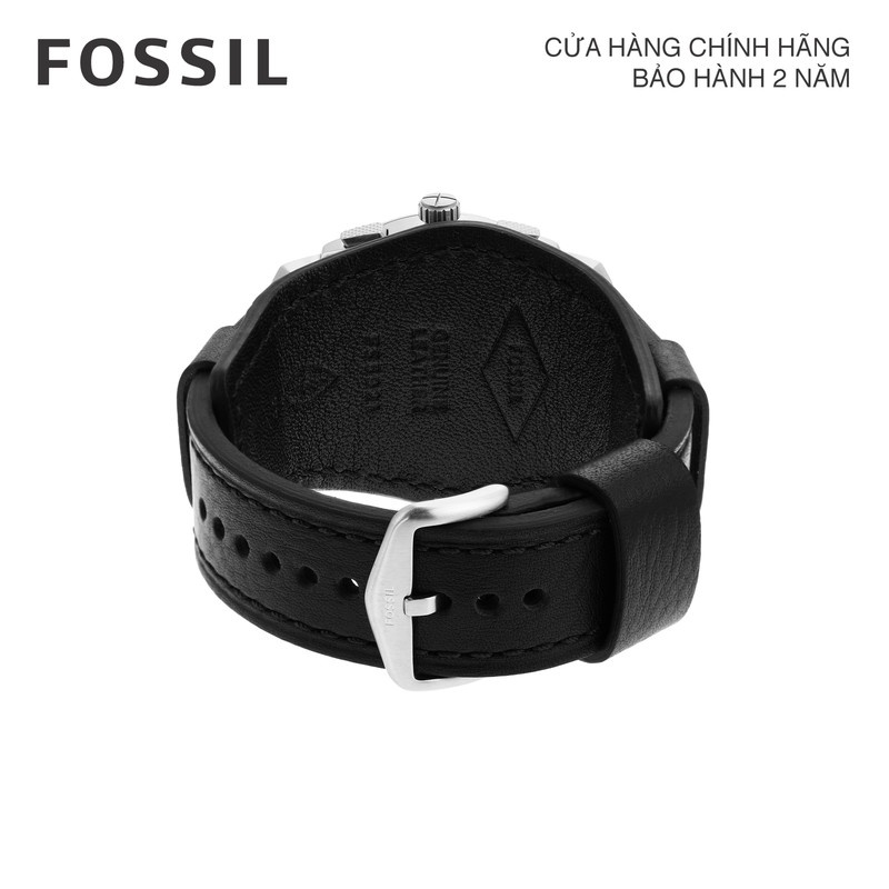 Đồng hồ nam Fossil Machine FS5922 dây da, màu đen