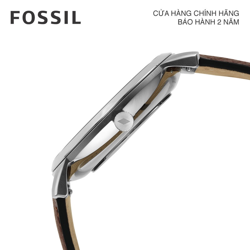 Đồng hồ nam Fossil THE MINIMALIST SOLAR FS5838 dây da, màu nâu