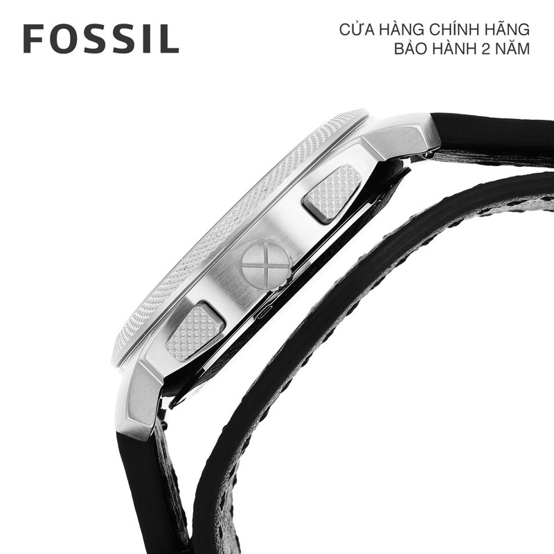 Đồng hồ nam Fossil Machine FS5922 dây da, màu đen