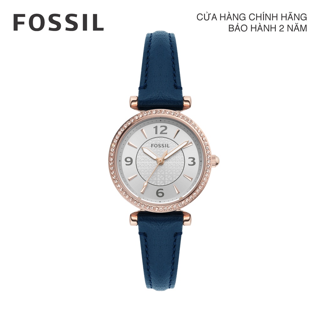 Đồng hồ nữ Fossil Carlie dây da ES5295 - màu xanh navy