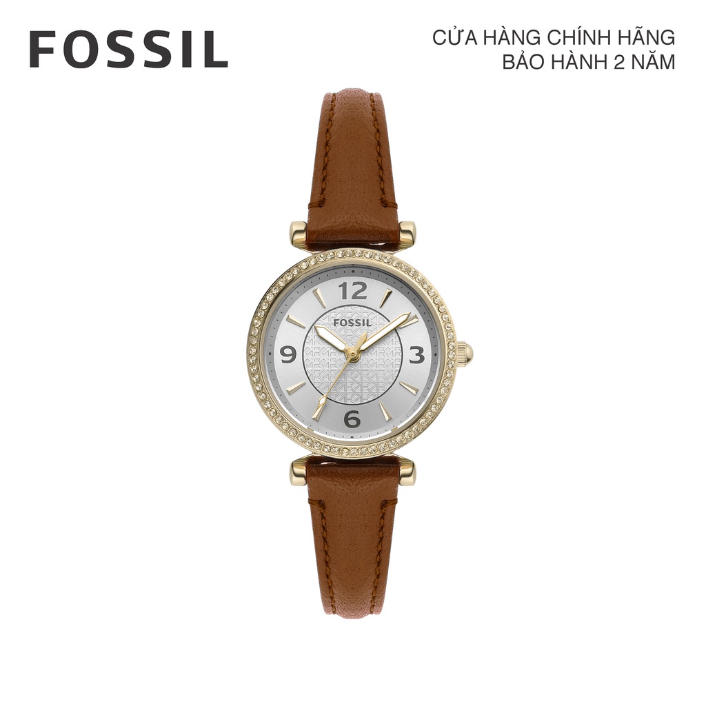 Đồng hồ nữ Fossil Carlie dây da ES5297 - màu nâu