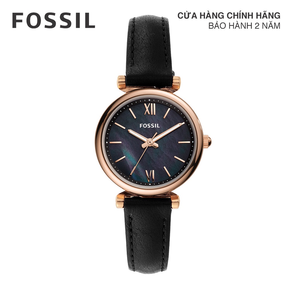 Đồng hồ nữ Fossil CARLIE MINI dây da ES4700 - màu đen