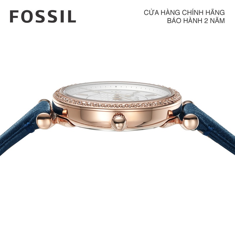 Đồng hồ nữ Fossil Carlie dây da ES5295 - màu xanh navy