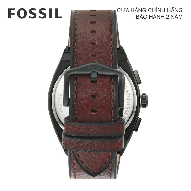Đồng hồ nam Fossil EVERETT CHRONOGRAPH FS5798 dây da - màu nâu