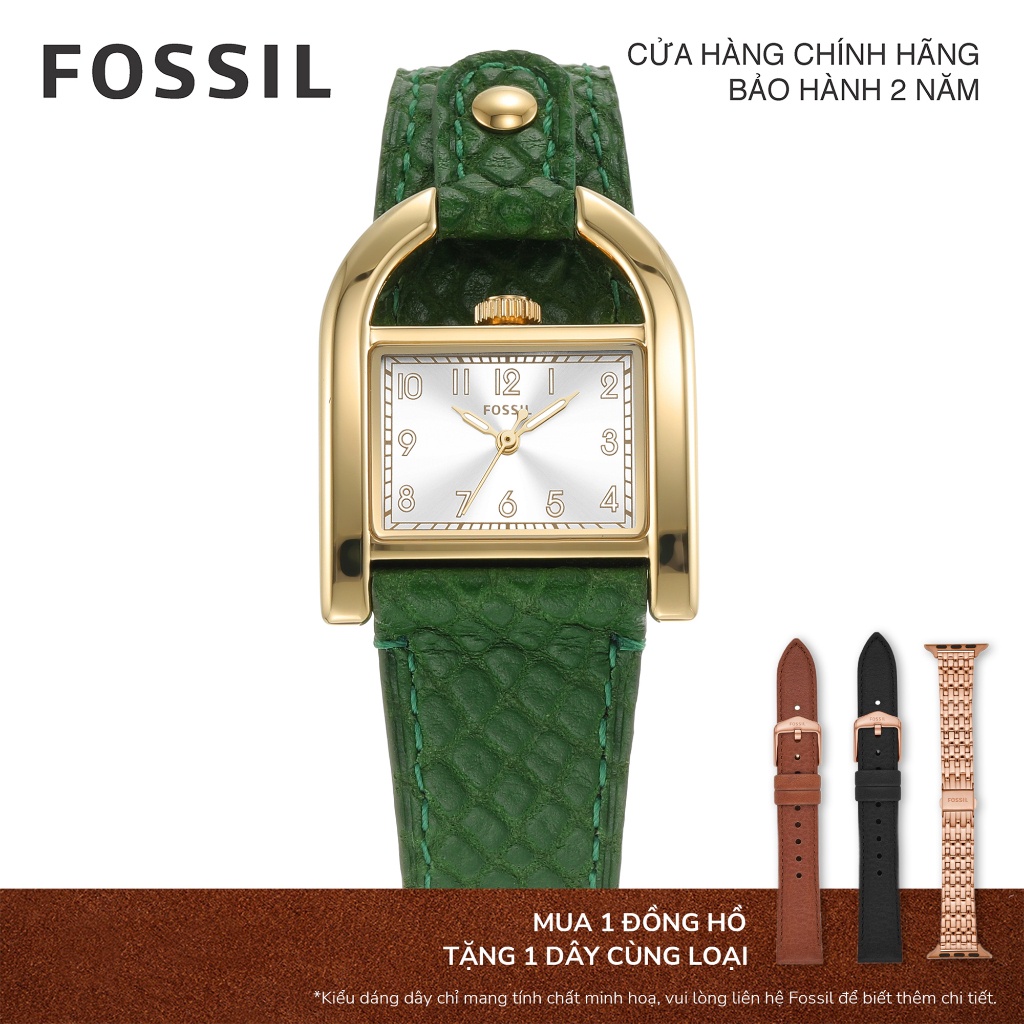 Đồng hồ nữ Fossil Harwell ES5267 dây da, màu xanh lá