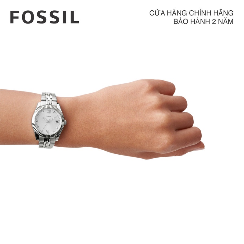 Đồng hồ nữ Fossil SCARLETTE MINI dây thép không gỉ ES4897 - màu bạc