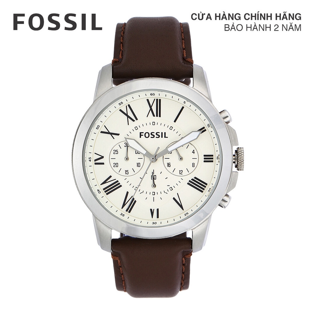 Đồng hồ nam Fossil GRANT FS4735 dây da - màu nâu