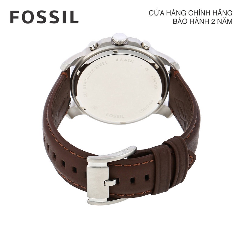 Đồng hồ nam Fossil GRANT FS4735 dây da - màu nâu