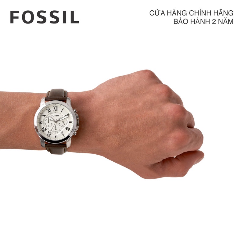 Đồng hồ nam Fossil GRANT FS4735 dây da - màu nâu
