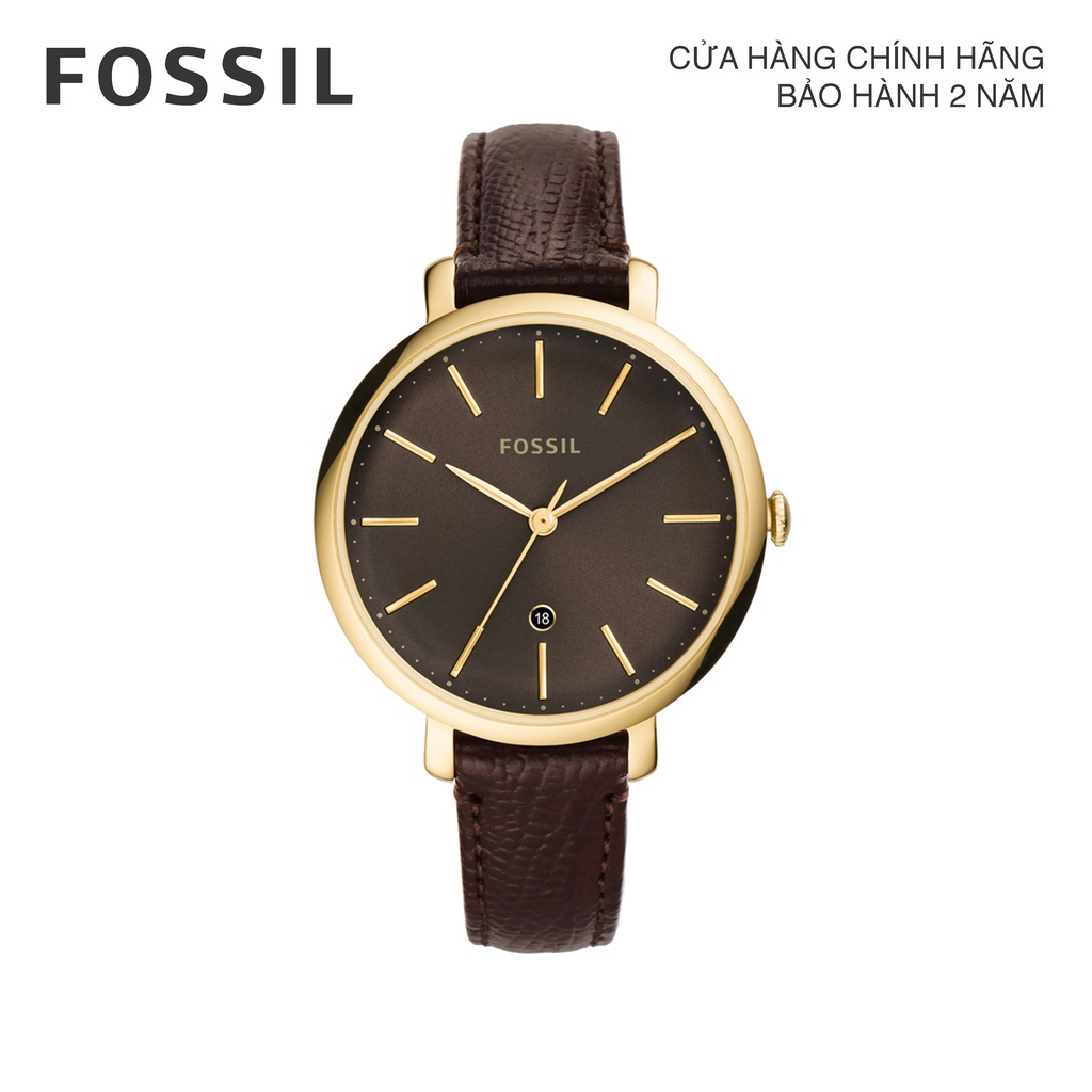 Đồng hồ nữ Fossil Jacqueline Three-Hand dây da ES4969 - màu nâu