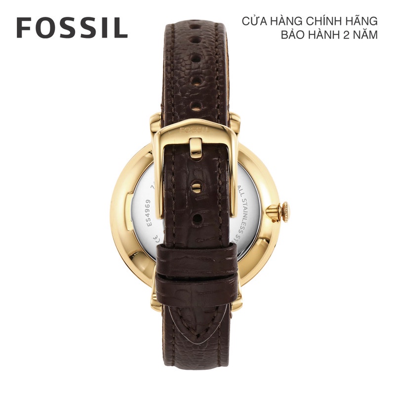 Đồng hồ nữ Fossil Jacqueline Three-Hand dây da ES4969 - màu nâu