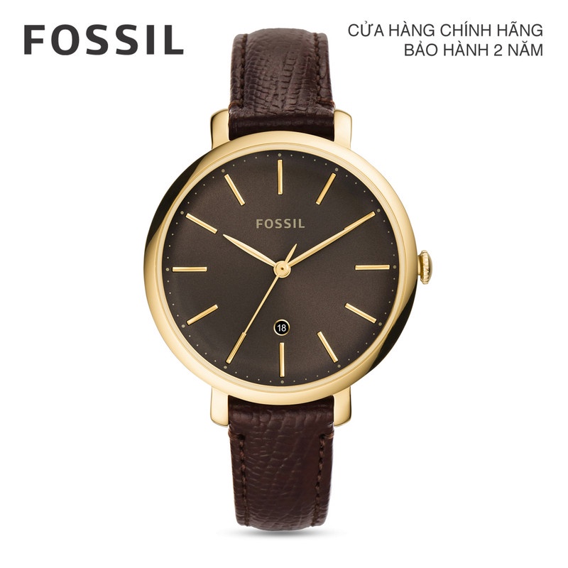 Đồng hồ nữ Fossil Jacqueline Three-Hand dây da ES4969 - màu nâu
